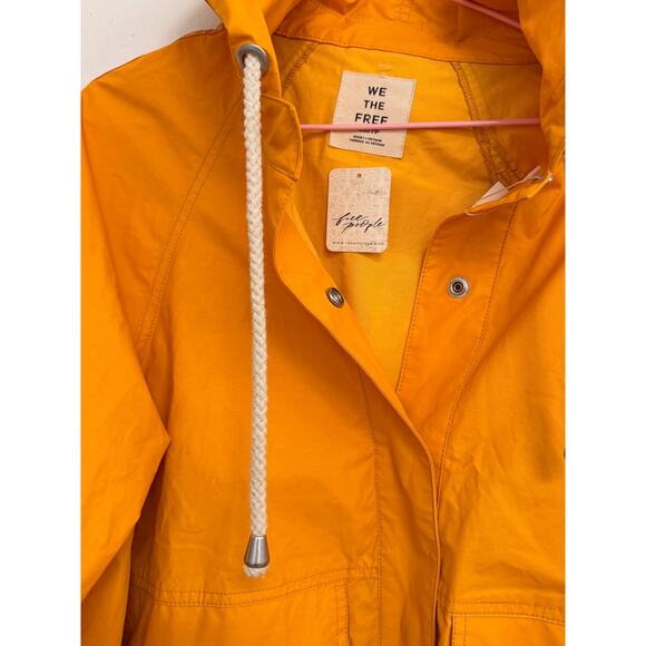 New Free People We The Free Seafarer Raincoat Jacket Waterproof in Yellow XS - Picture 7 of 7